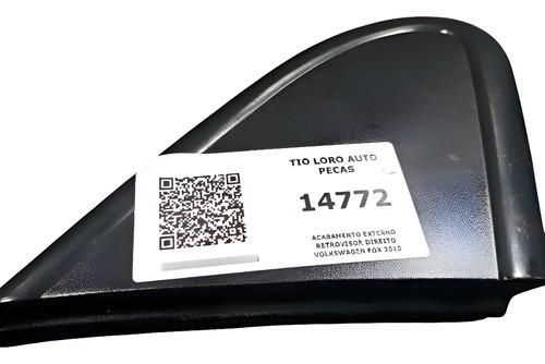 Acabamento Externo Retrovisor Direito Volkswagen Fox 2010 Preto