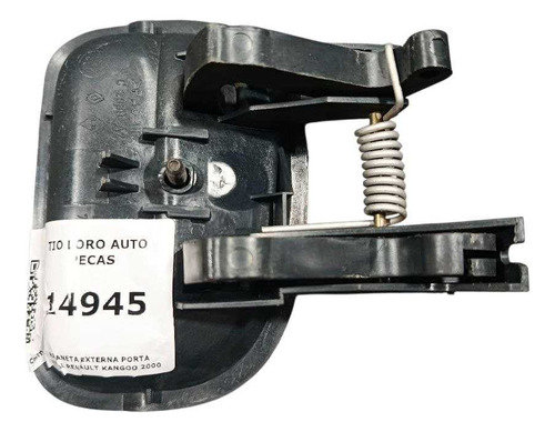 Maçaneta Externa Porta Lateral Renault Kangoo 2000 Preto Dianteira - Imagem 4