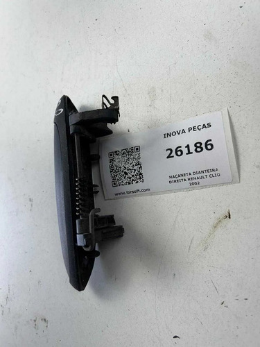 Maçaneta Dianteira Direita Renault Clio 2002 Preto Dianteira - Imagem 3