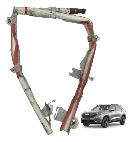 Cortina Airbag  Direito Gwm Haval H6 2024 2025 Branco E Laranja