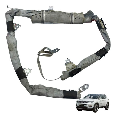 Airbag Cortina Lateral Esquerda Jeep Compass 2017/2019 Cinza - Imagem 1
