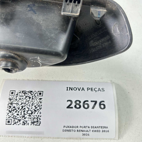 Puxador Porta Dianteira Direito Renault Kwid 2016 2021 - Imagem 3
