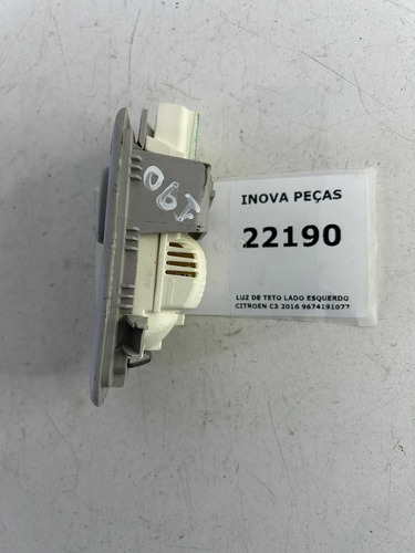 Luz De Teto Lado Esquerdo Citroen C3 2016 9674191077 - Imagem 2