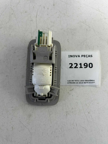 Luz De Teto Lado Esquerdo Citroen C3 2016 9674191077 - Imagem 3