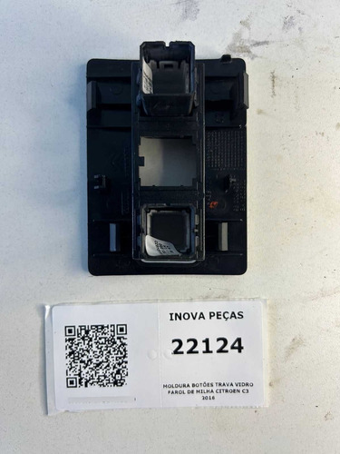 Moldura Botões Trava Vidro Farol De Milha Citroen C3  2016 Preto Ambos Lados - Imagem 4
