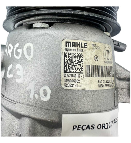 Compressor De Ar Fiat Argo C3 Mobi 1.0 3cc 2016 2017 - Imagem 3