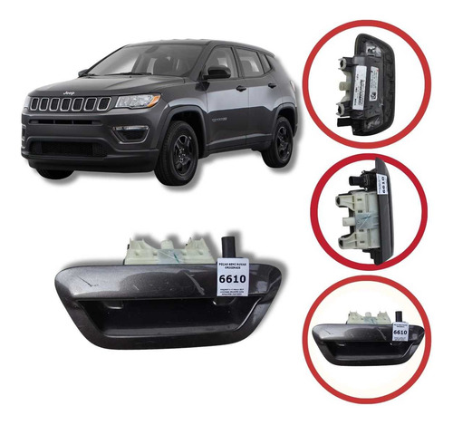 Maçaneta P/mala Jeep Compass Grafite Dois Sensores 2017 A 21 - Imagem 1