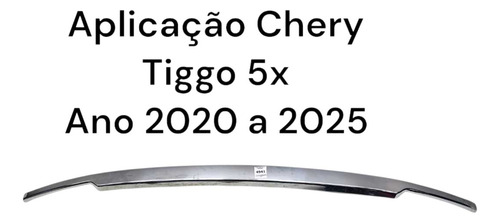 Friso Régua Do Porta Malas Tiggo 5x  Ano 2020 A 2025 Prateado - Imagem 2