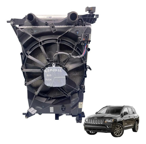 *radiador Condensador Ventoinha Compass 2.0 Flex  2016 2021 - Imagem 1