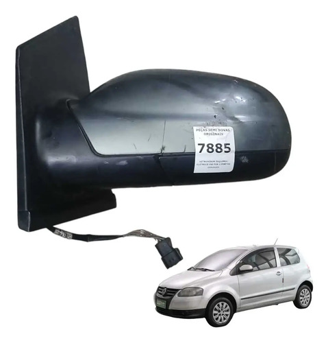 *retrovisor Esquerdo Eletrico Vw Fox 2 Portas 2004 A 2010 - Imagem 1