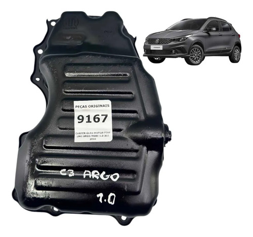 Carter Óleo Motor Fiat Uno Argo Mobi 1.0 3cc 2016 - Imagem 1
