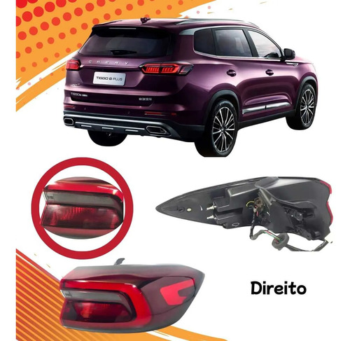 Lanterna Direita Chery Tiggo 8 2021 A 2022 Original - Imagem 3