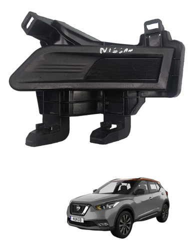 Tampa Parachoque Farol Milha Dir Nissan Kicks 622565rb0a Preto Direito - Imagem 1