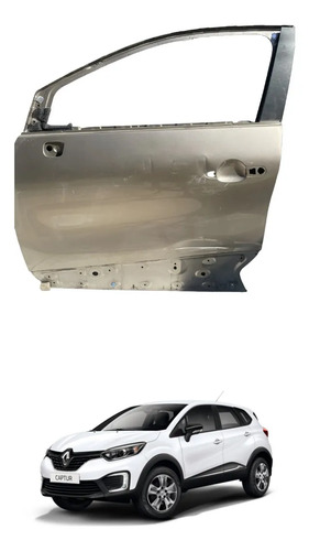 Porta Dianteira Esquerda Renault Captur Dianteira Esquerda Prata - Imagem 1