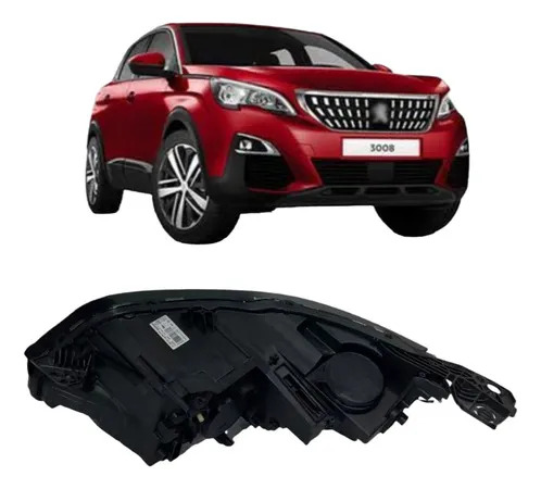 Farol  Direito Peugeot 3008  2017 Allure Original Direito/passageiro - Imagem 9