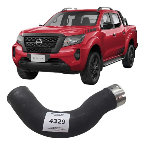 Mangueira Intercooler Nissan Frontier 2.3 2016 Em Diante Preto - Imagem 3
