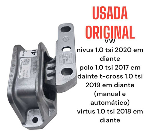 Coxim De Motor Direito  Nivus, Polo, T-cross, Virtus Tsi - Imagem 2
