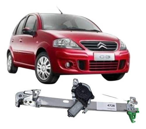 *máquina Do Vidro Dianteira Direita Citroen C3 2003 A 2012 - Imagem 1