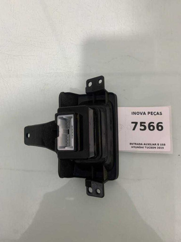 Entrada Auxiliar E Usb Hyundai Tucson 2015 Preto - Imagem 3