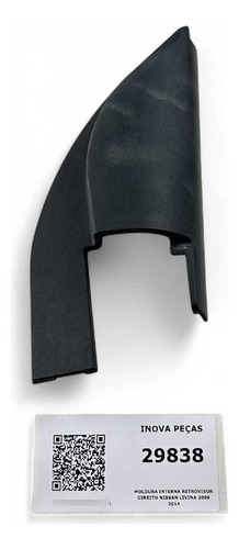 Moldura Interna Retrovisor Direito Nissan Livina 2009 2014 Branco