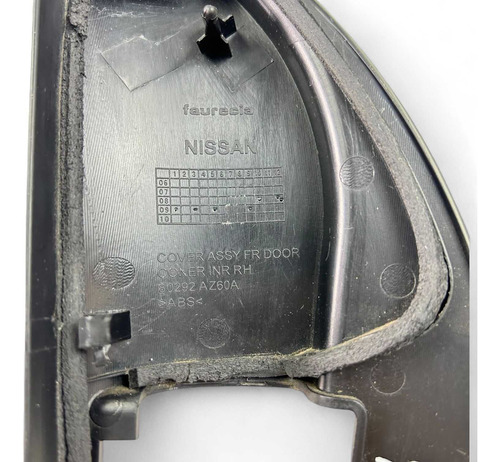 Moldura Interna Retrovisor Direito Nissan Livina 2009 2014 Branco - Imagem 2