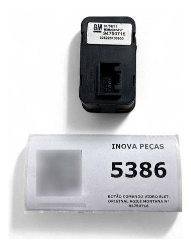Botão Comando Vidro Elétrico Original Agile Montana 94750716 - Imagem 2