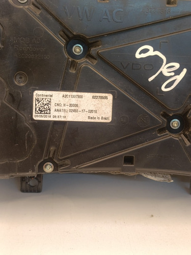 Painel Instrumentos Polo Virtus 2018 2019 A2c11337300 Preto - Imagem 4