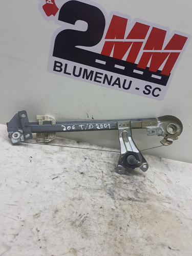 Maquina De Vidro Manual Peugeot 206 2001 Traseira Direita 