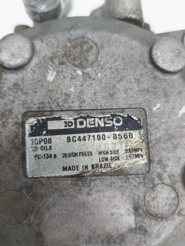 Compressor Ar Denso 10p08 Fiat Palio Siena Strada Fire - Imagem 2