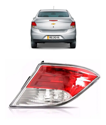 Lanterna Traseira Direito  Prisma 2013  2016 Arteb Cristal