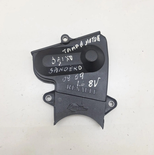 Tampa Correia Dentada Renault Sandero 2003 A 2013 1.6 8v Preto