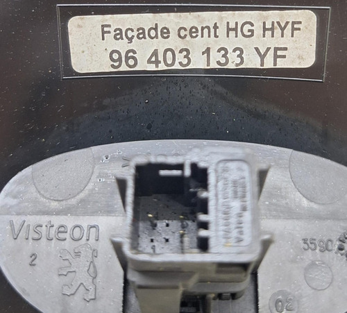 Moldura Computador Bordo Peugeot 206 2000 A 2010 - Imagem 9