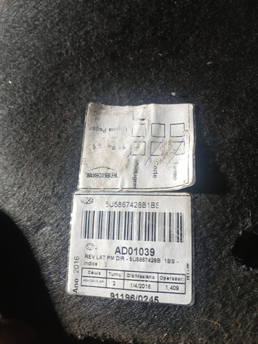 Forro Lateral Direito Porta Malas Voyage G7 G8 2017 A 2023 - Imagem 4