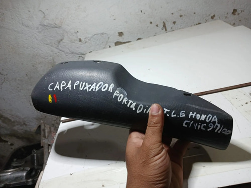 Capa Puxador Forro Porta Dianteir Esquerdo Honda Civic 97/00 Dianteira Esquerdo Cinza - Imagem 3