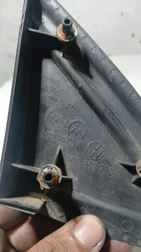 Moldura Retrovisor Paralama Volkswagen Polo 08 A 12 Esquerdo Preto - Imagem 5