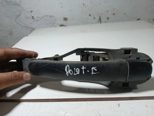 Maçaneta Externa Traseira Esquerda Vw Polo 2009 Preto Traseira