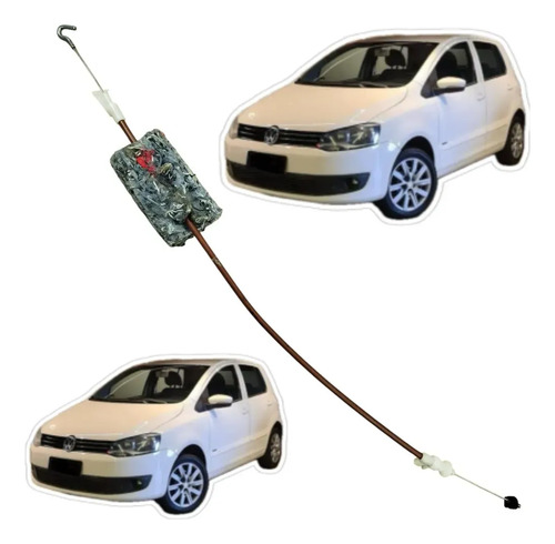 Cabo Fechadura Porta Dianteira Esquerda Volkswagen Fox 2014 Vermelho
