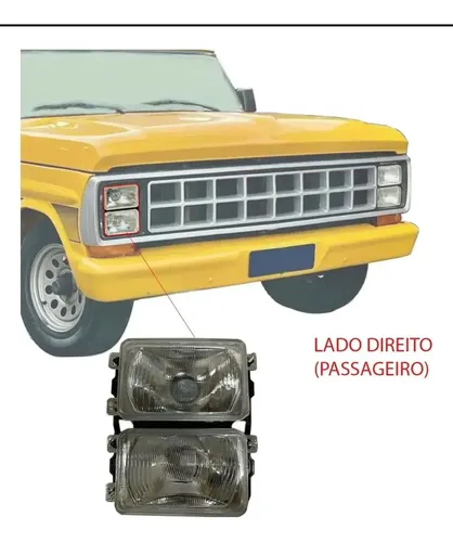 Farol Lado Direito F1000 F4000 F11000 1985 1991 Lente Vidro Direito/passageiro - Imagem 1