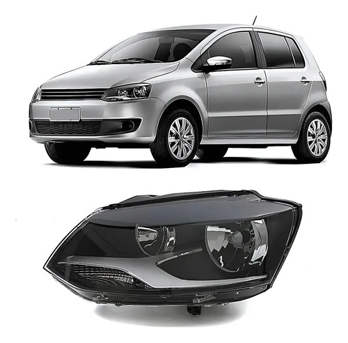 Farol Fox Spacefox 2010 A 2014 Masc Negra Dupl Original Usad Direito/passageiro - Imagem 1