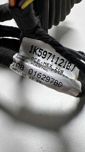 Chicote Porta Traseira Esquerda Jetta Variant 2008 A 2013 - Imagem 4