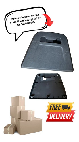 Moldura Interna Tampa Do Portamalas Voyage G5 Ao G8 Original Preto - Imagem 2