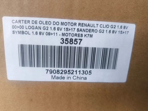 Cárter Sandero Logan 1.6 8v - Imagem 3