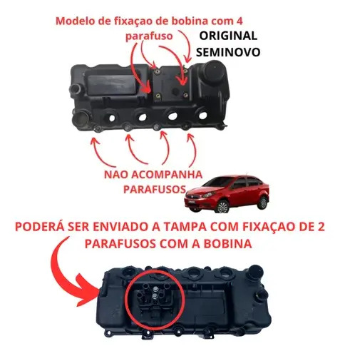 Tampa Válvulas Fiat Doblo Bravo Palio Grand Siena Strada Preto