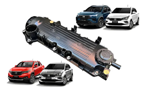 Tampa Válvula Fiat Strada Nova 1.3 Firefly 2021 Até 2025 Preto - Imagem 1