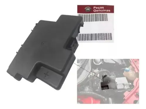 Tampa Capa Cobertura Bateria Argo Cronos Mobi Novo Uno Preto - Imagem 4