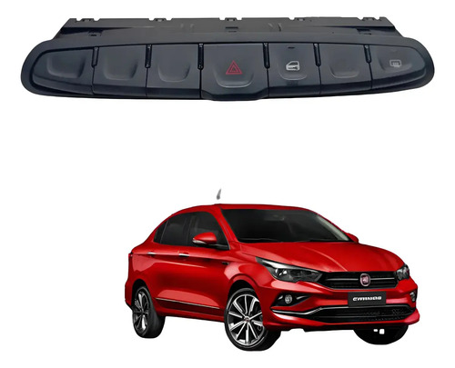 Botao Alerta Trava Porta Fiat Argo Cronos 2019 2020 2021