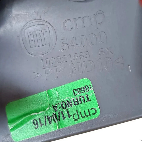 Moldura Interna Retrovisor Esquerdo Fiat Grand Siena 2016 Cinza - Imagem 6