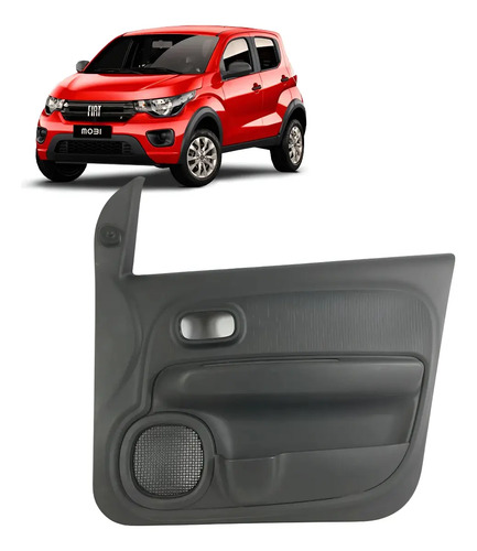 Forro Porta Fiat Mobi Diant Direito 2015 A 2020 100228291 Preto - Imagem 1