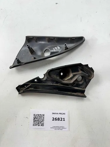 Acabamento Interno Retrovisor Direito Renault Clio 2002 2004 Preto - Imagem 2