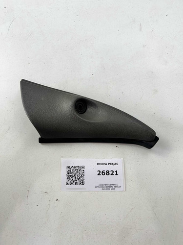 Acabamento Interno Retrovisor Direito Renault Clio 2002 2004 Preto - Imagem 5